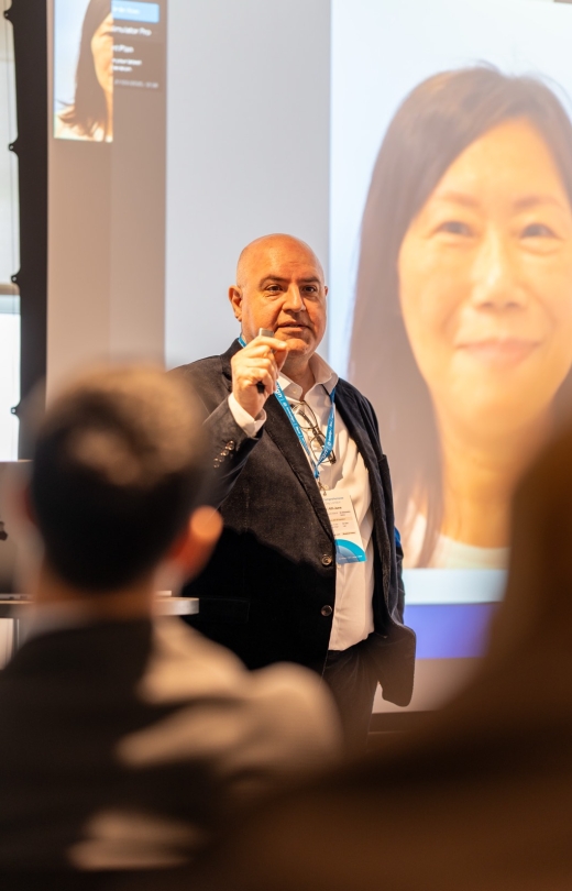 Dr Mohsen Tehranian presenting digital planning